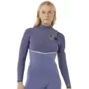 Rip Curl E-Bomb women 4/3mm Zip Free Grey Blue