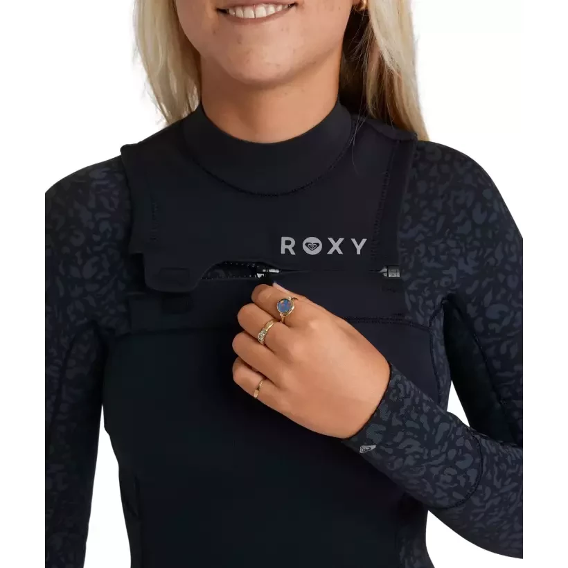 Wetsuit Roxy Swell Natural 4/3mm FZ Animal Print