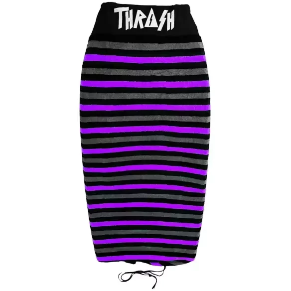 Thrash Stripe Stretch Sox bodyboard cover Purple/Grey/Black
