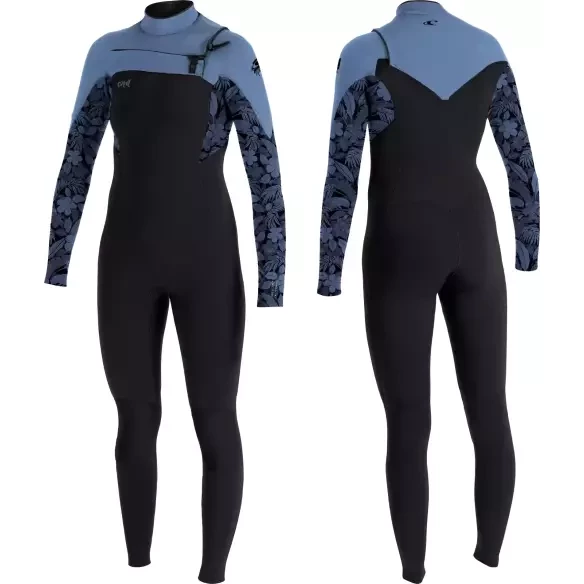 Neopreen ONeill Epic Womens 4/3mm CZ Black/Stormy Palm/Fadenim