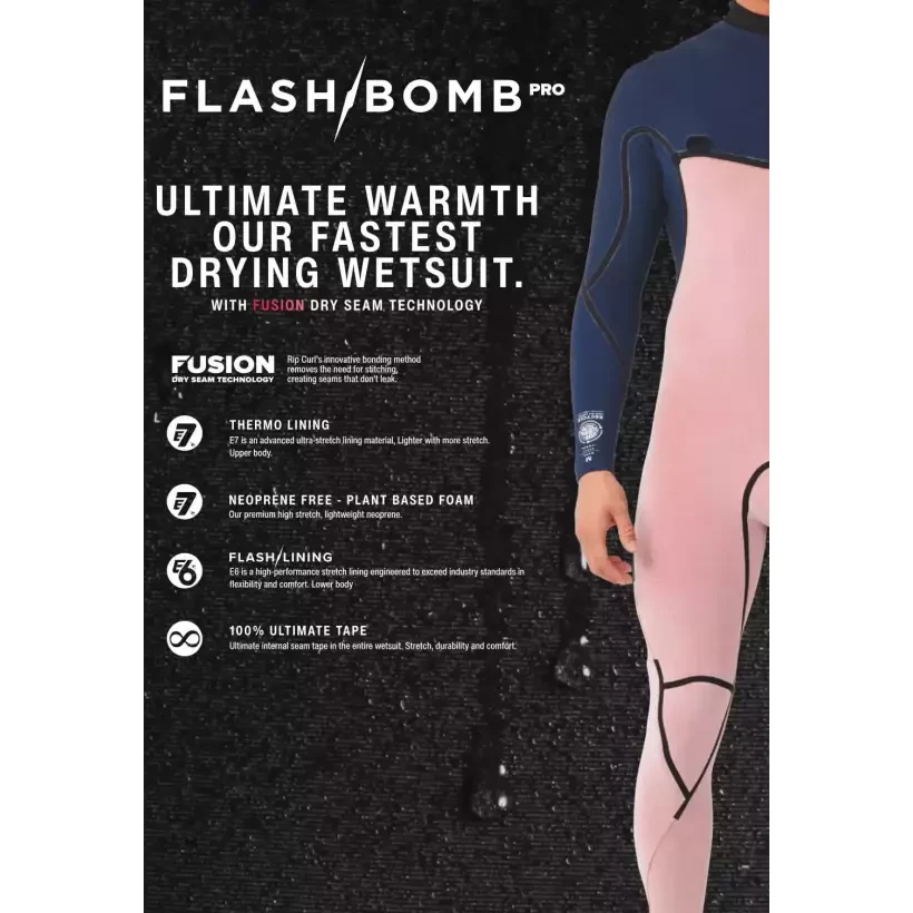 Muta Rip Curl Flash-Bomb 5/3mm Zip Free Black