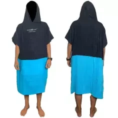 Poncho Mundo-Surf Premium Bicolor Blue