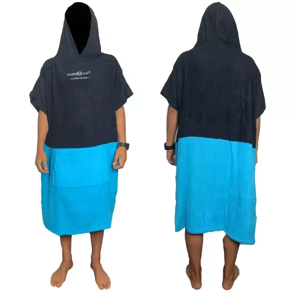 Poncho Mundo-Surf Premium Bicolor Blue