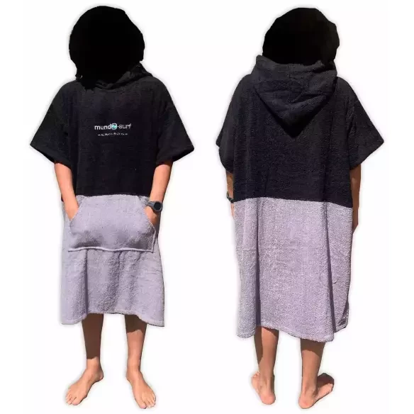 Mundo-surf Premium Bicolor Poncho Grey