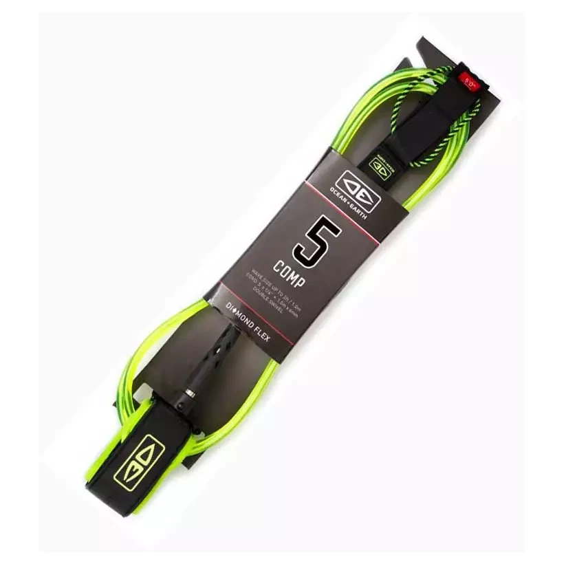 Ocean & Earth Diamond Flex Comp Leash Lime