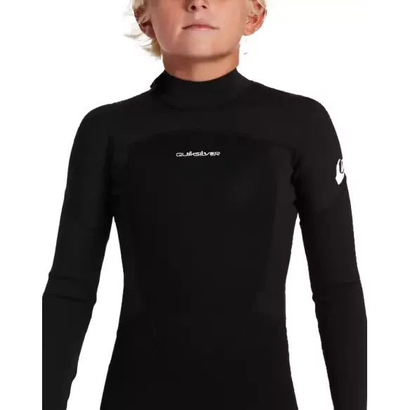 Fato Surf Quiksilver Prologue Flat lock Junior 3/2mm Black