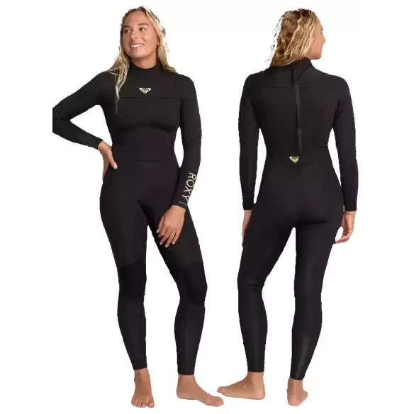 Neopreno Roxy Prologue + Women Flat lock 3/2mm Black
