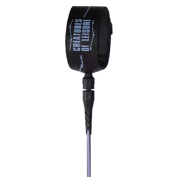 Leash de surf Creatures SuperLite Pro Black Purple Haze Barbered Wire