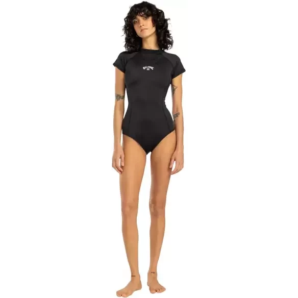 Billabong lycra zwempak Tropic bodysuit SS Black Pebble