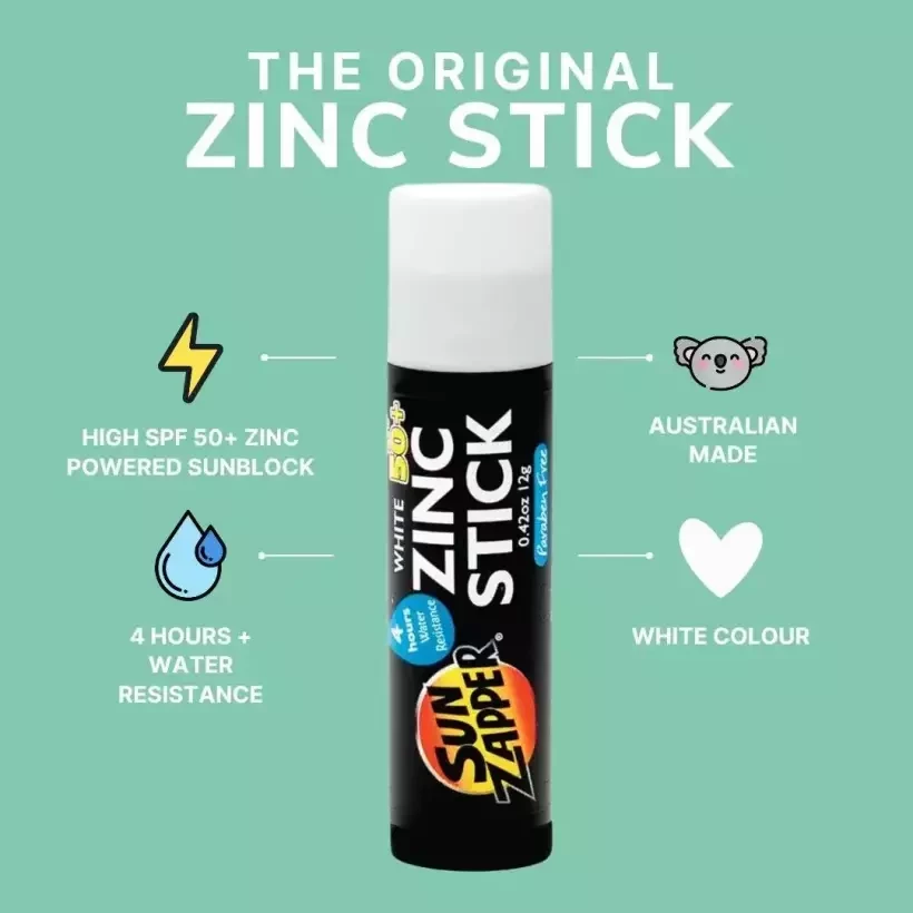 Sun Zapper Zinc Stick SPF 50+ White