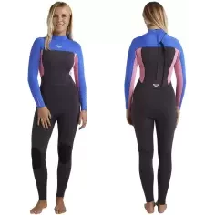 Muta surf Roxy Prologue + Women Flat lock 3/2mm Cobalt