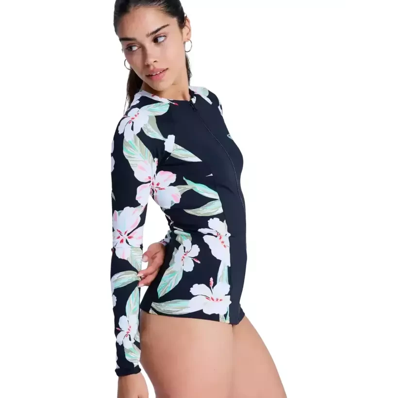 Licra Roxy LS Zip Licra Anthracite Spring Charming