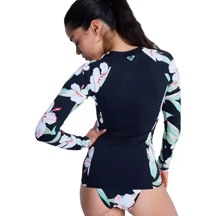 Roxy LS Zip Licra Anthracite Spring Charming
