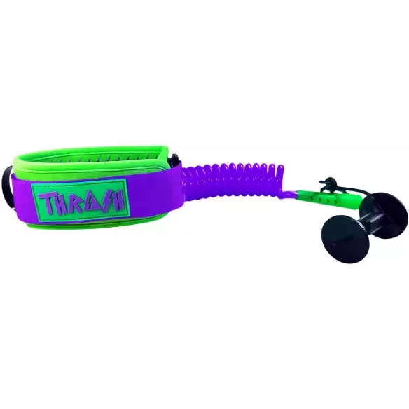 Leash bodyboard Thrash Biceps V-Grip 8mm Purple/Green