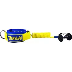 Bodyboard leash Thrash Biceps V-Grip 8mm Yellow/Blue