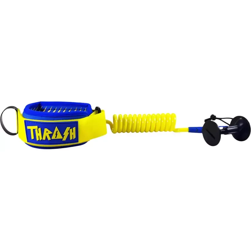 Leash bodyboard Thrash Biceps V-Grip 8mm Yellow/Blue