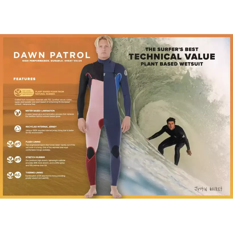 Combinaison Rip Curl Dawn Patrol 3/2mm CZ Electric Cobalt