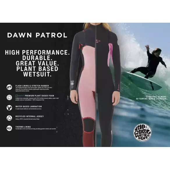 Combinaison Rip Curl Dawn Patrol 3/2mm Women CZ Black