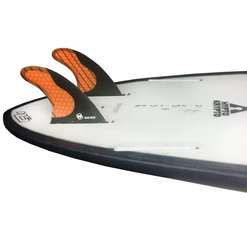 Pinne surf quad-rears Mundo-Surf MS-1 Carbon Single Tab Orange