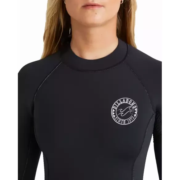 Wetsuit Billabong  Spring Fever Natural LS 2/2 Black