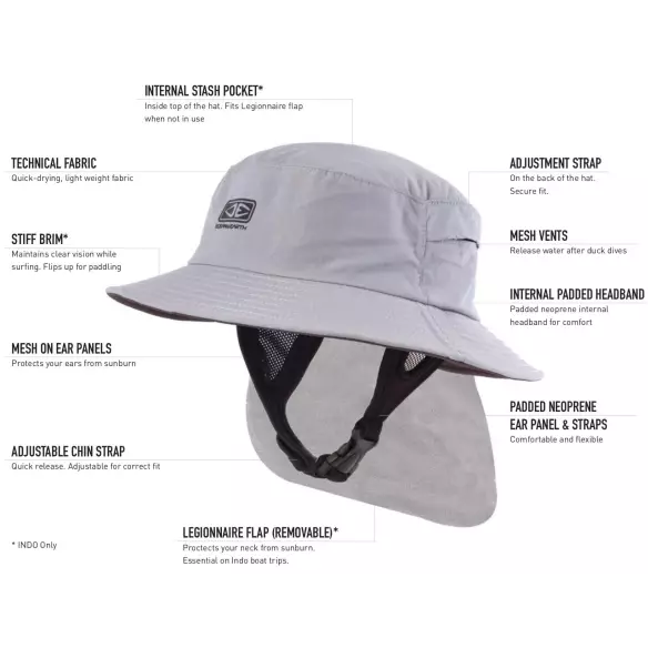 Cappello Ocean & Earth Indo Surf hat Stiff Peak Blue