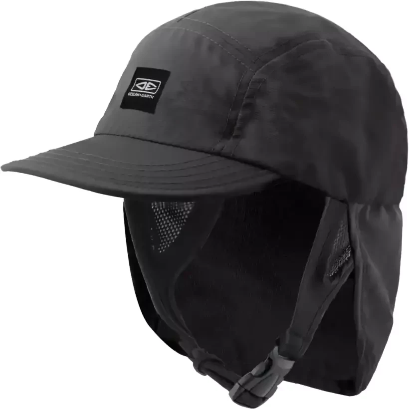Casquette Ocean & Earth Indo 5 Panel Legionnaire Surf Cap Charcoal