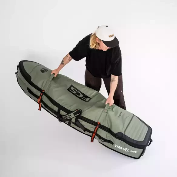 Sacca FCS Travel 3 Wheelie Shortboard/Fish Alpine