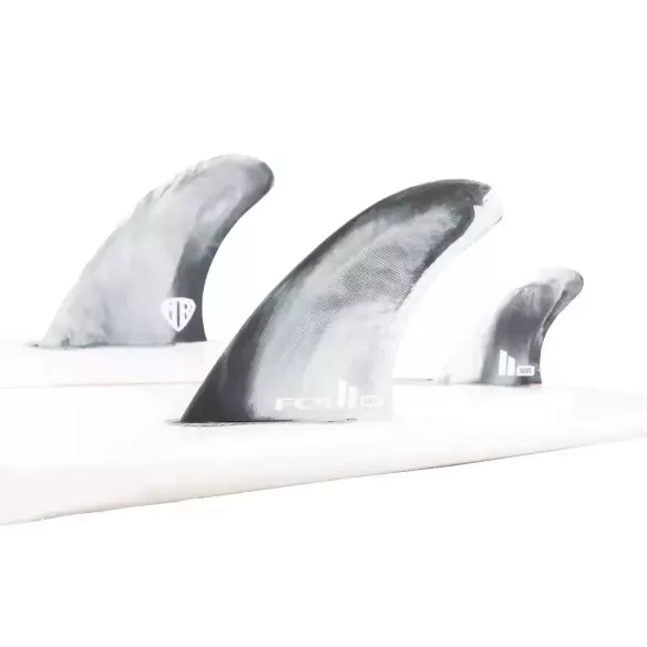 Quilhas surf twin fins FCSII Mark Richards PC + Stabilizer Black/White