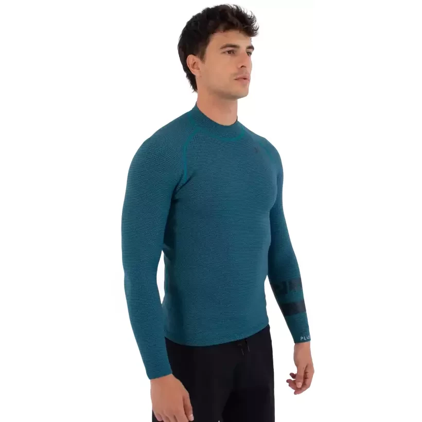 Top in neoprene Hurley Plus Texture 1,5/1mm Black/Sky Blue