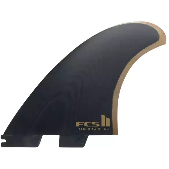 Ailerons de surf FCSII Album Twin+Stabilizer Black/Gold