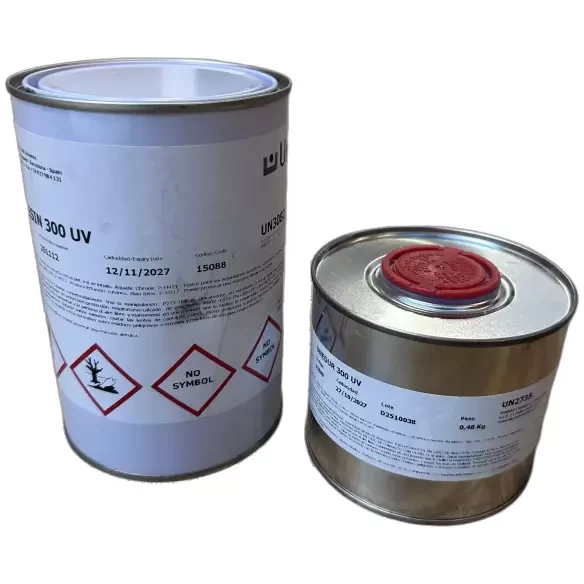 Resina Epoxy Uneco Unedur 300 UV - Kit de 1,48Kg