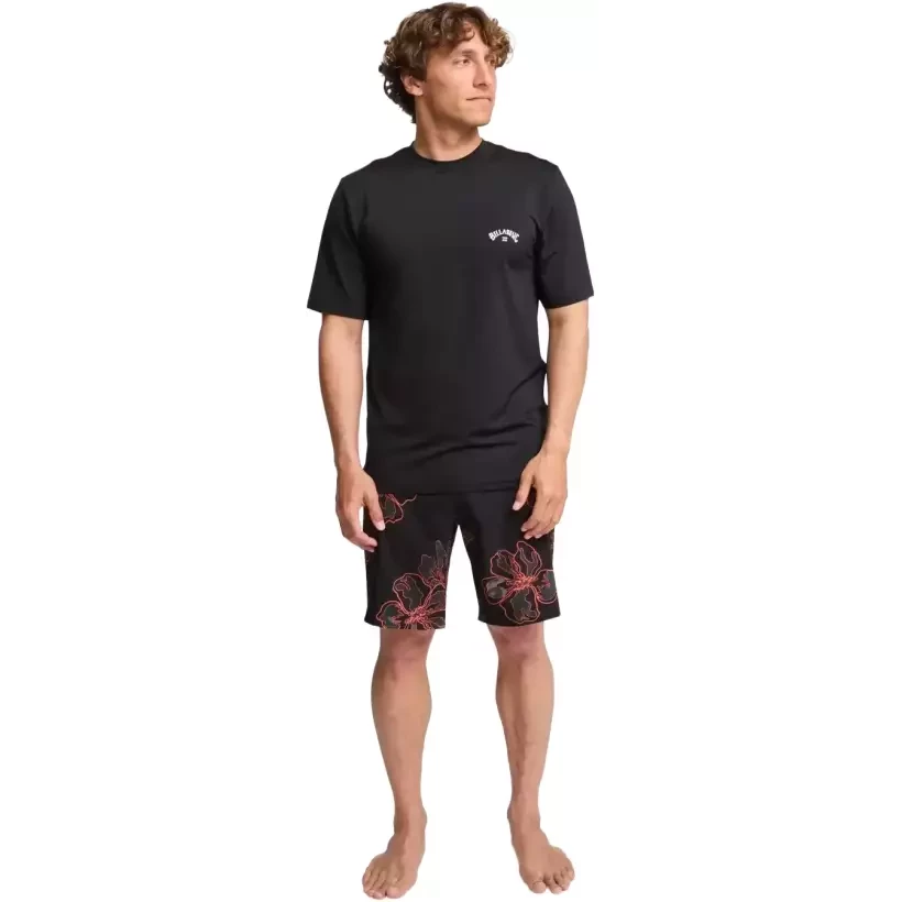 Billabong Arch Wave SS Schwarzes UV-T-Shirt