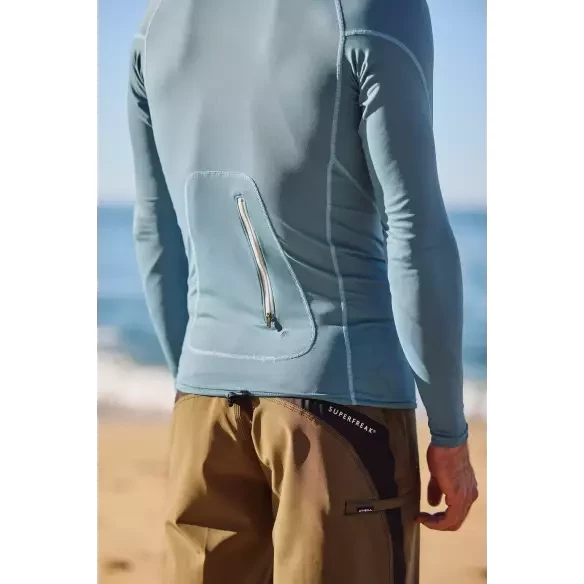 O´Neill Hyperfreak Skins O´Zone LS Blue Fusion Surf Rashguard con cappuccio