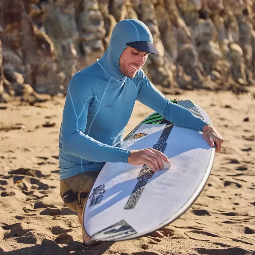 O´Neill Hyperfreak Skins O´Zone LS Blue Fusion Surf Rashguard with Hood