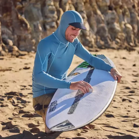 T-shirt anti-UV O'Neill Hyperfreak Skins O'Zone manches longues bleu fusion avec capuche