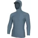 O'Neill Hyperfreak Skins O'Zone LS Blue Fusion Surf Rashguard met capuchon