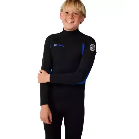 Rip Curl Trad Back Zip 3/2mm Kids Blue Wetsuit
