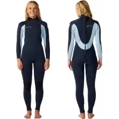 Roupa de neoprene Rip Curl Trad Flat Lock Back Zip 3/2mm Womens Navy