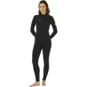 Muta in neoprene Rip Curl Trad Flat Lock Back Zip 3/2mm Womens Black