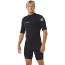 Shorty Rip Curl Trad Flat Lock Back Zip 2/2mm Black