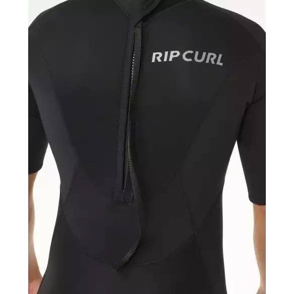 Shorty Rip Curl Trad Flat Lock Back Zip 2/2mm Nero