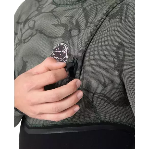 Muta surf Rip Curl E-Bomb 3/2mm Zip Free Deep Cactus