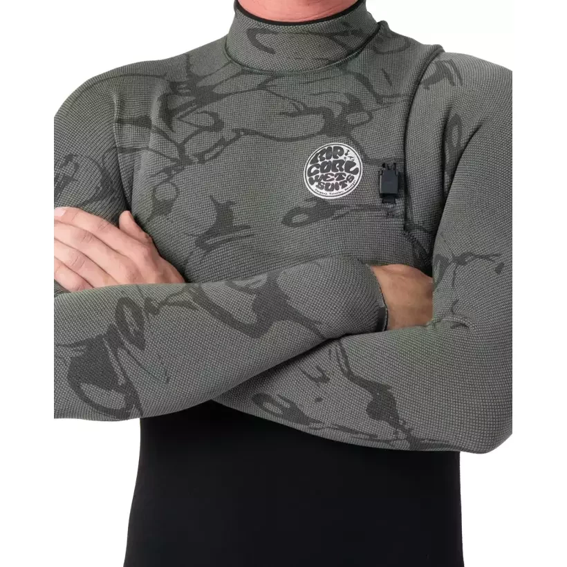 Fato Surf Rip Curl E-Bomb 3/2mm Zip Free Deep Cactus