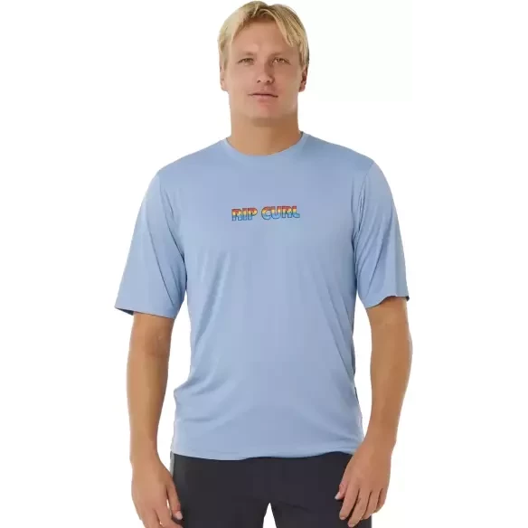 Maglietta UV Rip Curl Icons of SURFLITE UPF50 Faded Denim