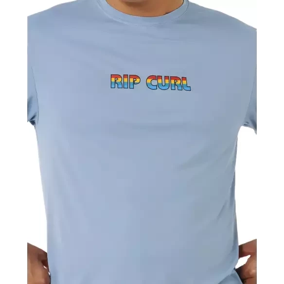 T-shirt UV Rip Curl Icons of SURFLITE UPF50 Faded Denim