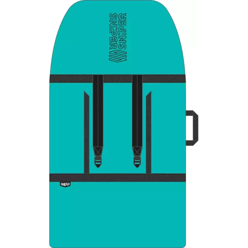 Bodyboard-Hülle Sniper Single Cover Schwarz/Türkis