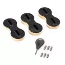 jeu de 3 plugs M-Fins Dual Tab Black