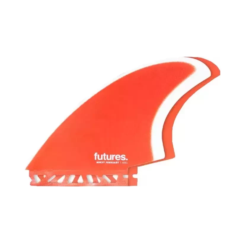 Futures Keel Mikey February Fiberglass Rot / Weiß