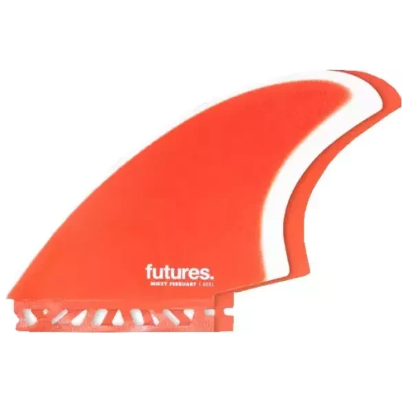 Futures Keel Mikey February Fiberglass Rot / Weiß
