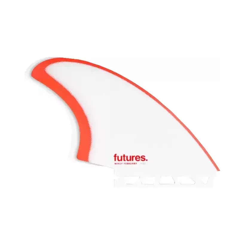 Futures Keel Mikey February Fiberglass Rot / Weiß